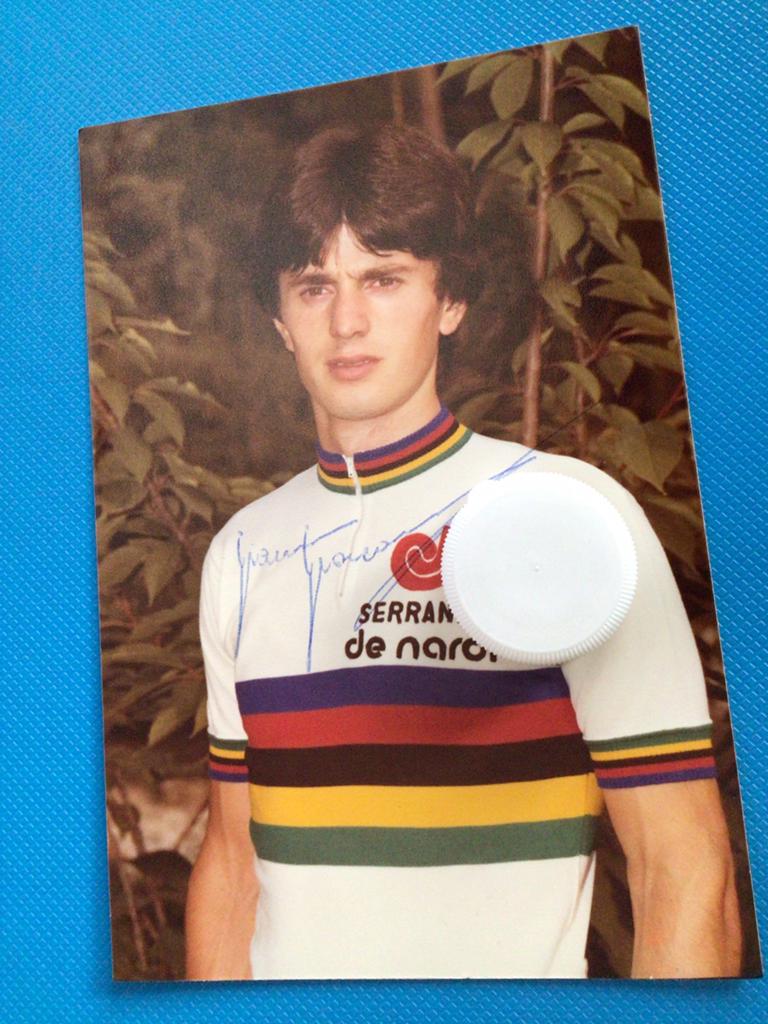 wielerfoto  1979 wk team de nardi  gianni giacomini  signe, Envoi, Comme neuf