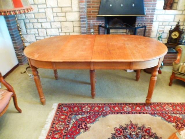 TABLE EN CHENE, Ancien ( chêne massif de forme ronde non déployé & ovale ouverte, 150 à 200 cm, Cinq personnes ou plus, Comme neuf