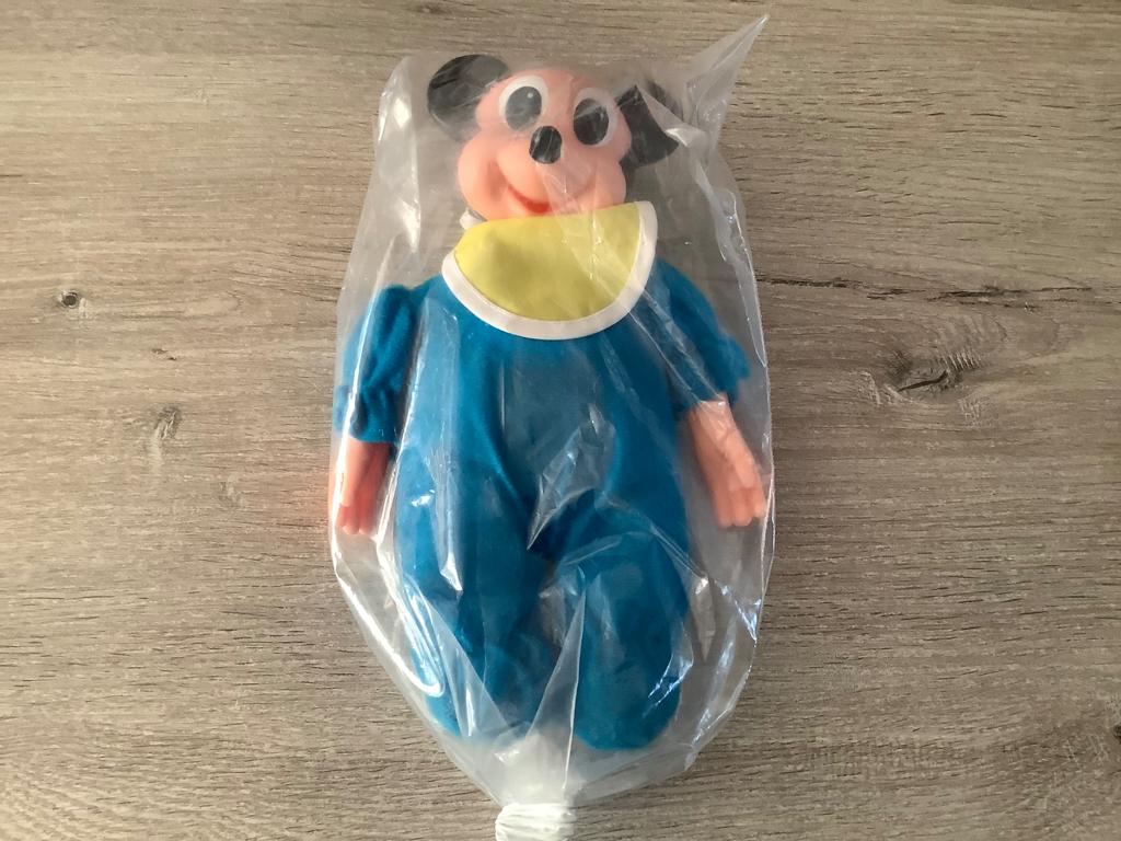 Disney Mickey Mouse vintage pluche character (22 cm), Ophalen of Verzenden, Mickey Mouse, Gebruikt, Beeldje of Figuurtje