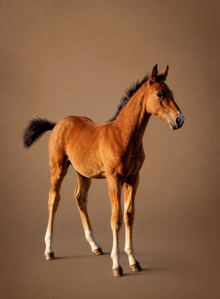 Beloftevol springveulen, Springpaard, Met stamboom, 0 tot 2 jaar, Hengst