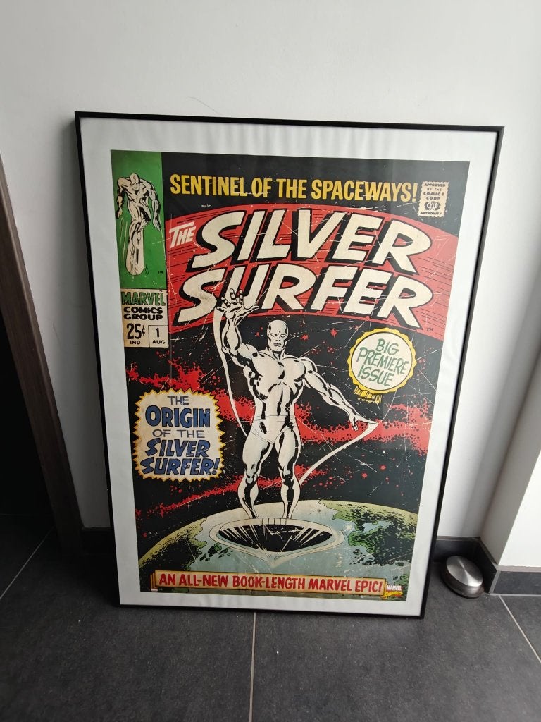 Marvel posters in kader - 101cm x 71cm, Ophalen, Zo goed als nieuw, Rechthoekig Staand, Film en Tv