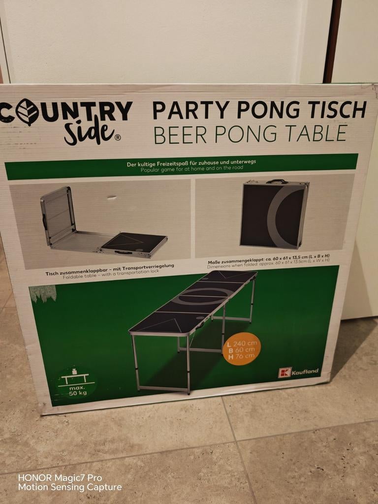 Table ping-pong., Enlèvement