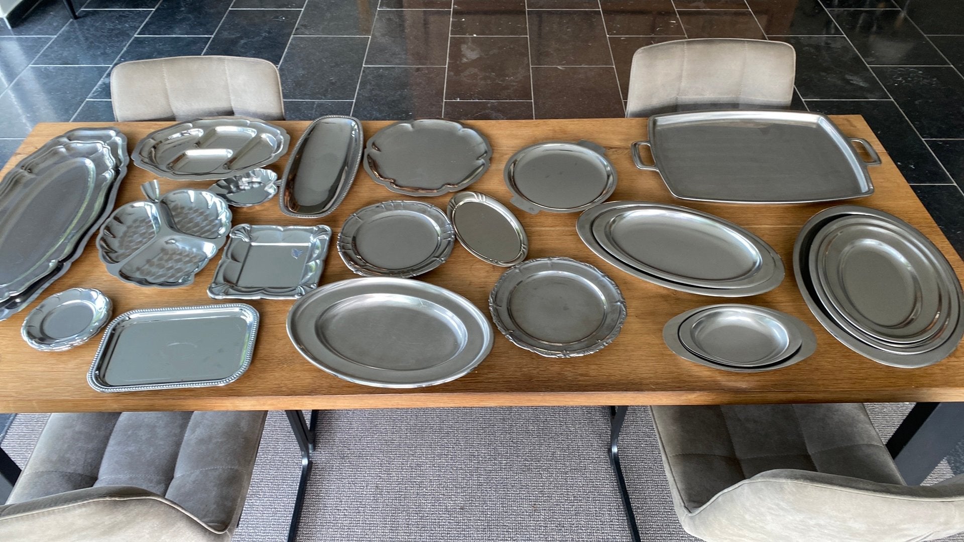 25 inox schalel, Ophalen