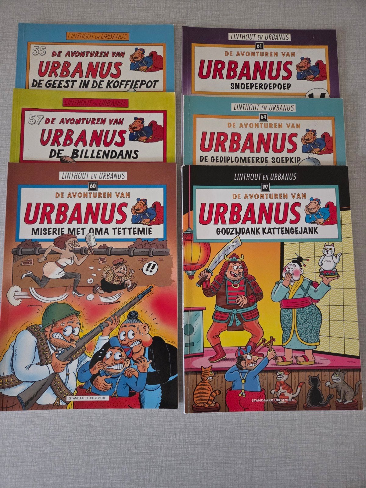 6 x De Avonturen van Urbanus,1ste drukken., Linthout en Urbanus, Ophalen of Verzenden, Zo goed als nieuw, Meerdere stripboeken