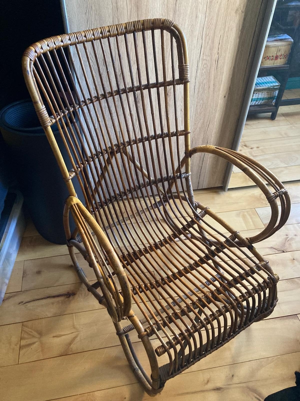 Vintage rattan stoelen (2x), Huis en Inrichting, Ophalen of Verzenden, Twee