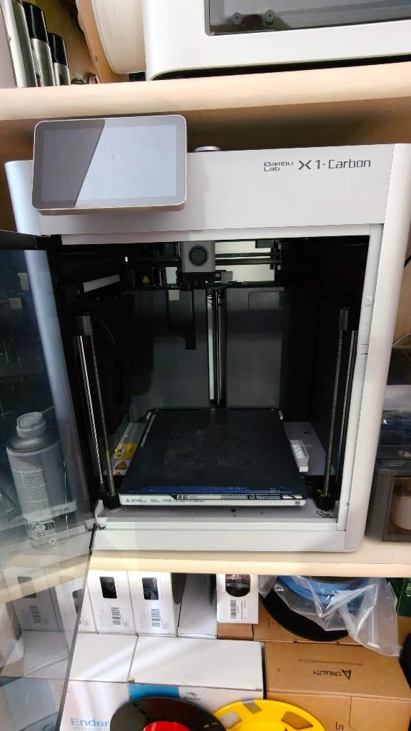 Bambu X1 Carbon + AMS + extra buildplate, Computers en Software, 3D Printers, Ophalen, Gebruikt, Filament, Ingebouwde Wi-Fi