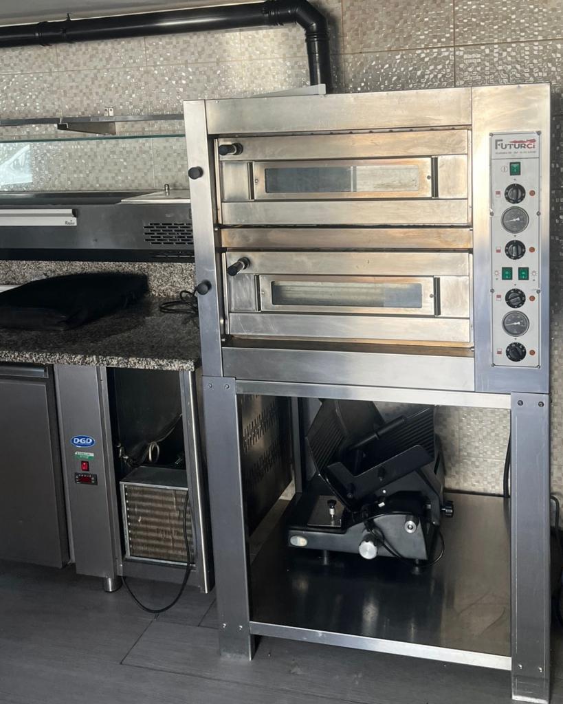 Professionele pizzaoven Futurci 2 kamers – 9,6 kW – inox, Enlèvement, Autres types