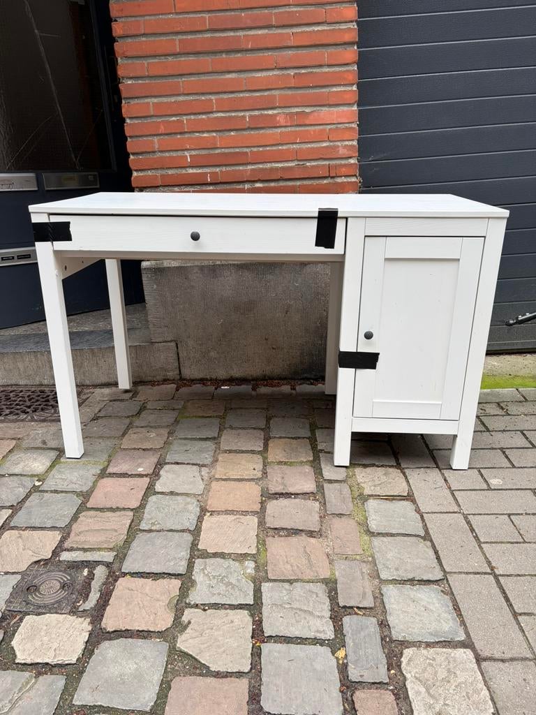 Bureau 120x55 cm, Huis en Inrichting, Ophalen, Zo goed als nieuw, IKEA, Wit