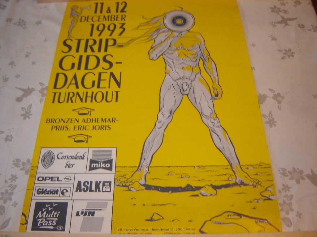 Affiche Stripgidsdagen Turnhout 1993., Verzamelen, Ophalen of Verzenden, Overige figuren, Zo goed als nieuw, Plaatje, Poster of Sticker