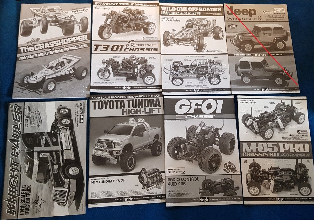 Originele Tamiya handleidingen (LOT1) uit te kiezen, Verzenden, Nieuw, Onderdeel
