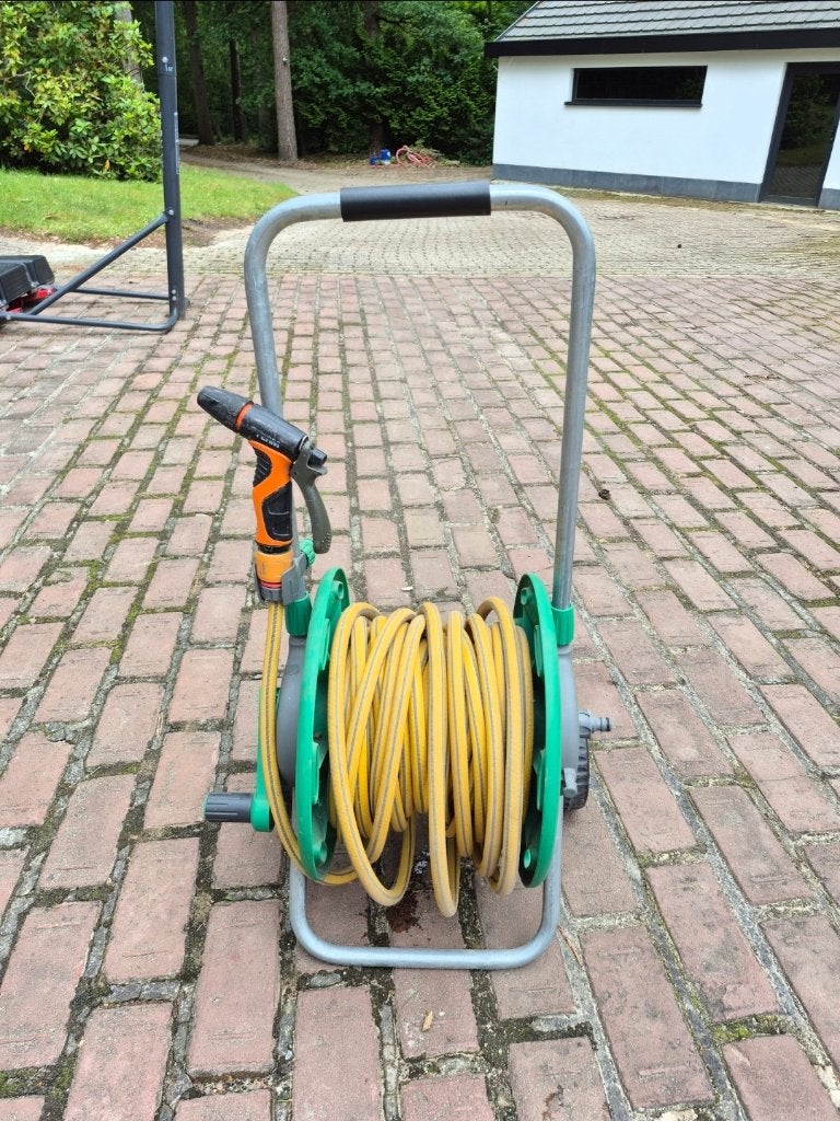 Chariot à tuyaux Hozelock avec tuyau 30 m, Jardin & Terrasse, Tuyaux d'arrosage, Enlèvement, Utilisé, Dévidoir