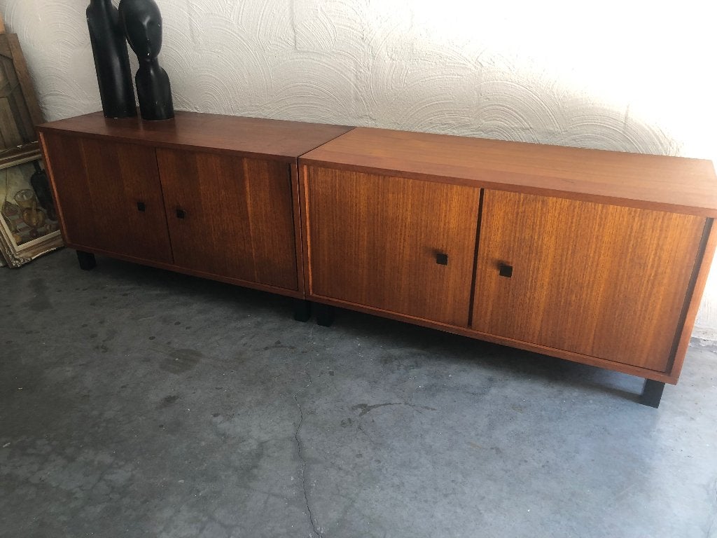 2 vintage retro tv-kastjes wandmeubel lowboard MDK, Huis en Inrichting, Ophalen, Met deur(en)