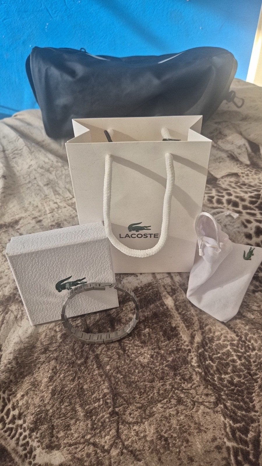 LACOSTE stalen armband — volledige set (doos + cadeauzakje), Ophalen of Verzenden