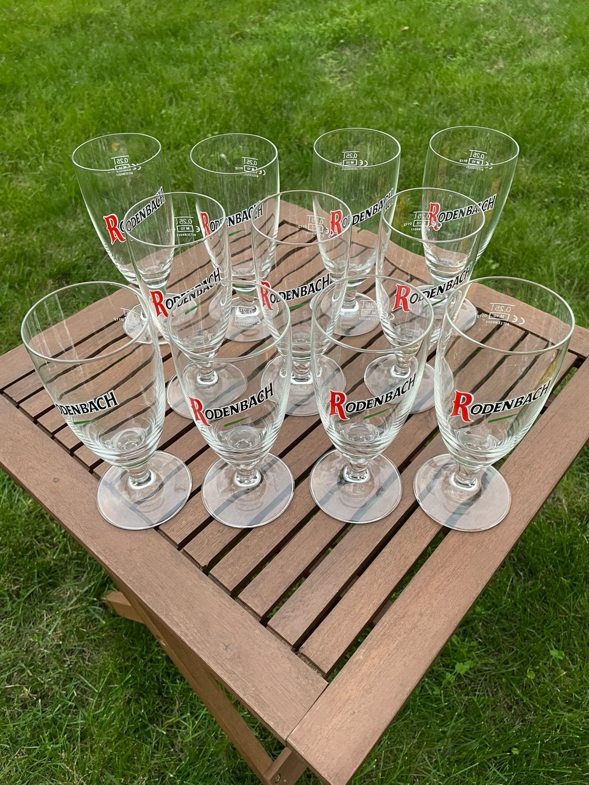 Rodenbach glazen 25cl, Ophalen, Zo goed als nieuw, Bierglas