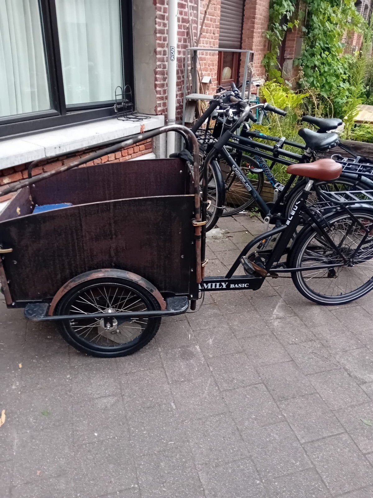 Bakfiets zwart merk Vogue, Ophalen, Gebruikt, 4 kinderen of meer, Overige merken