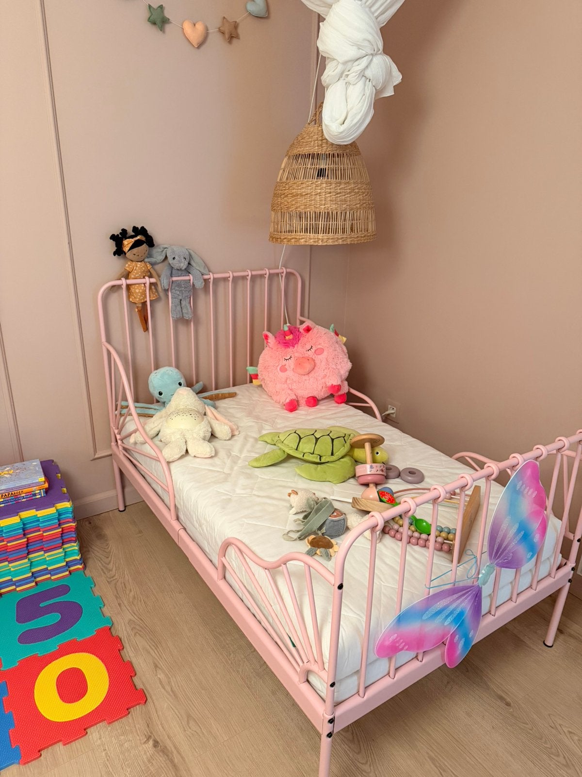 Meegroeibed - Peuterbed - Minnen Ikea, Enlèvement, Comme neuf, Sommier à lattes