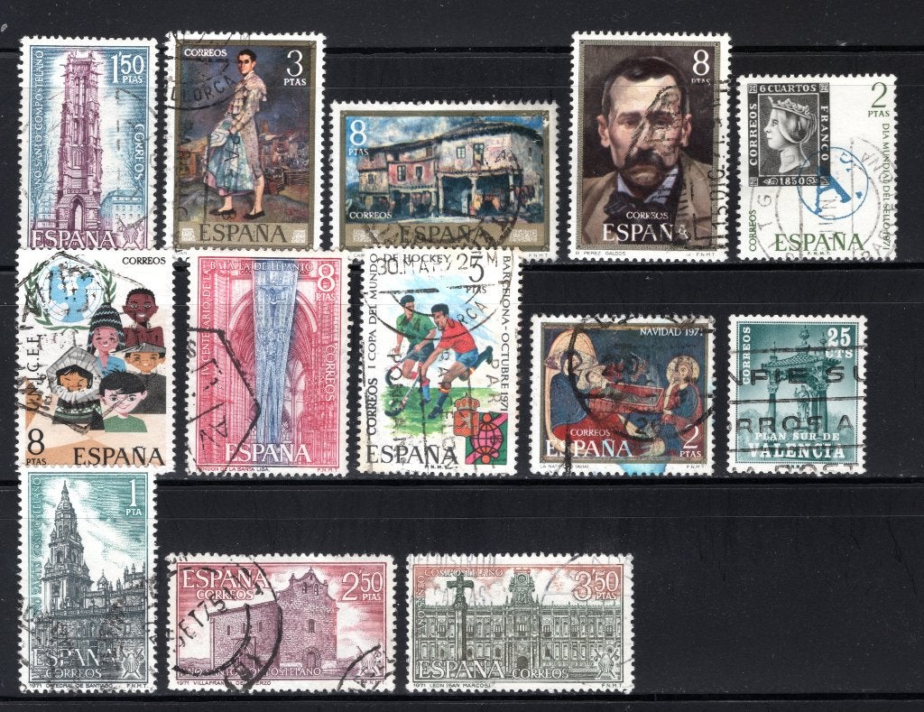 ESPAGNE Lot 1971 estampillé, Envoi, Affranchi