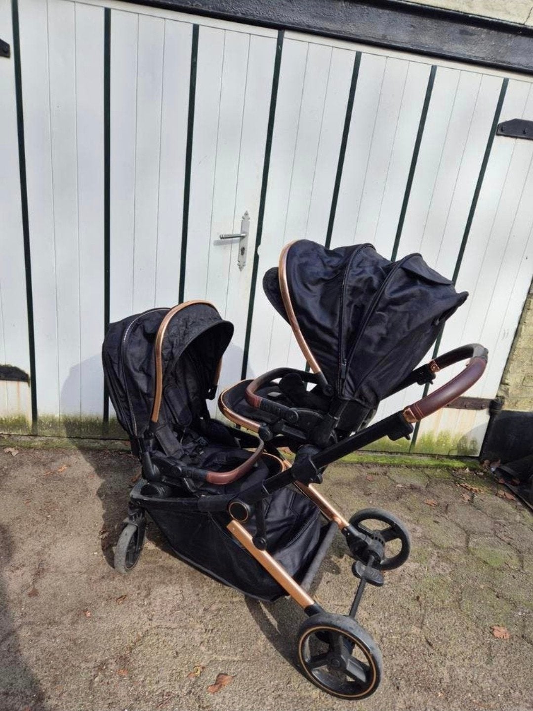 Ding Amigo black/rose duowagen + reiswieg, Kinderen en Baby's, Buggy's, Ophalen