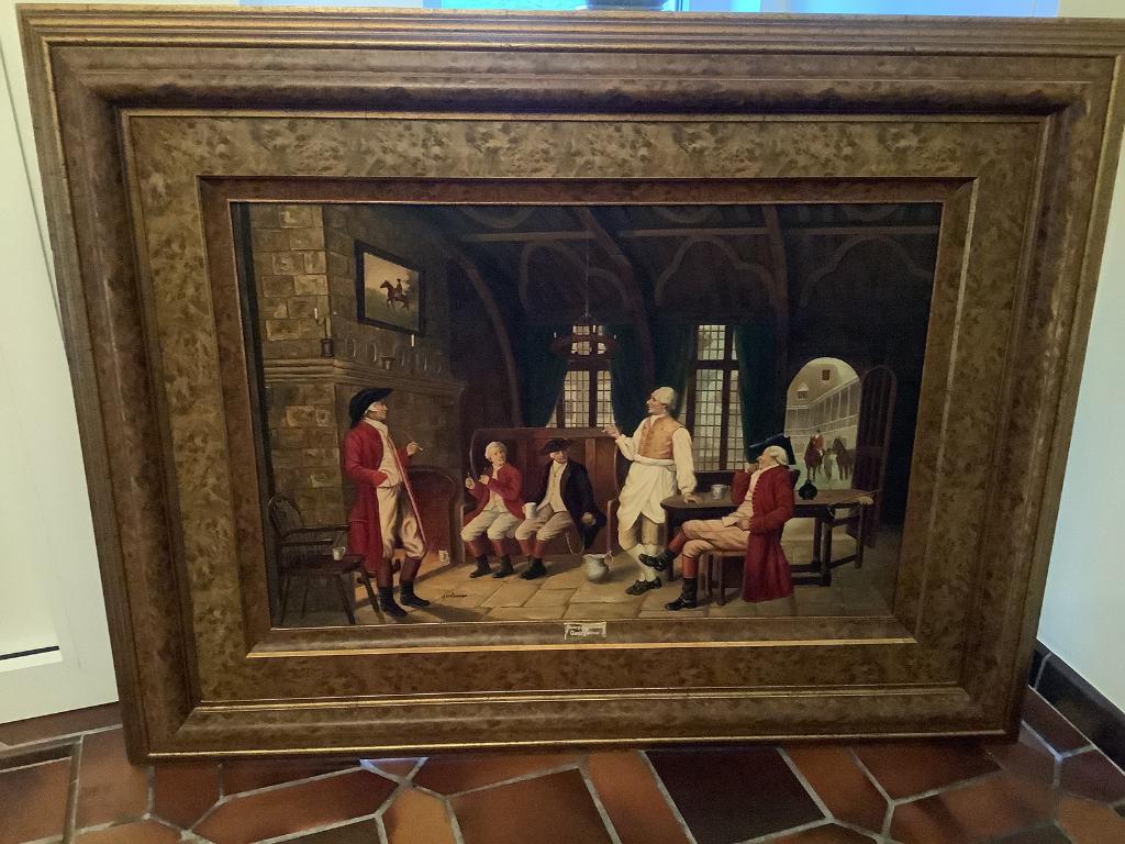 *Zéér grote prachtige gesigneerde schilderij met mooie kader, Ophalen
