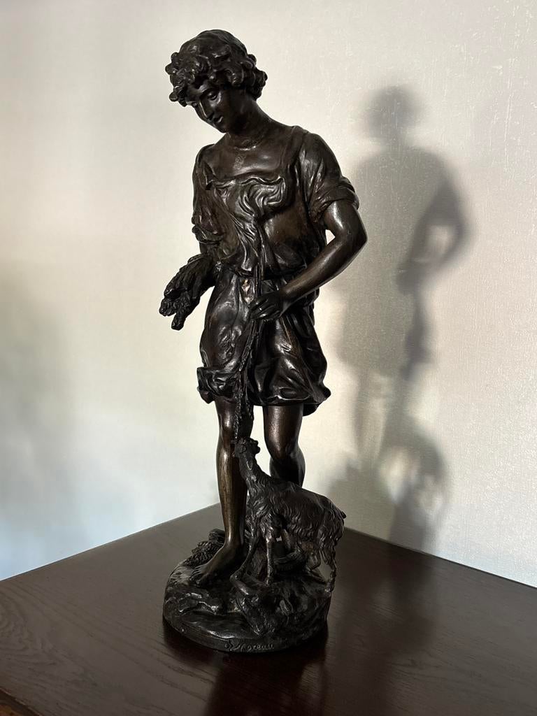 Bronzen beeld gesigneerd “Moreau”, Ophalen, Brons