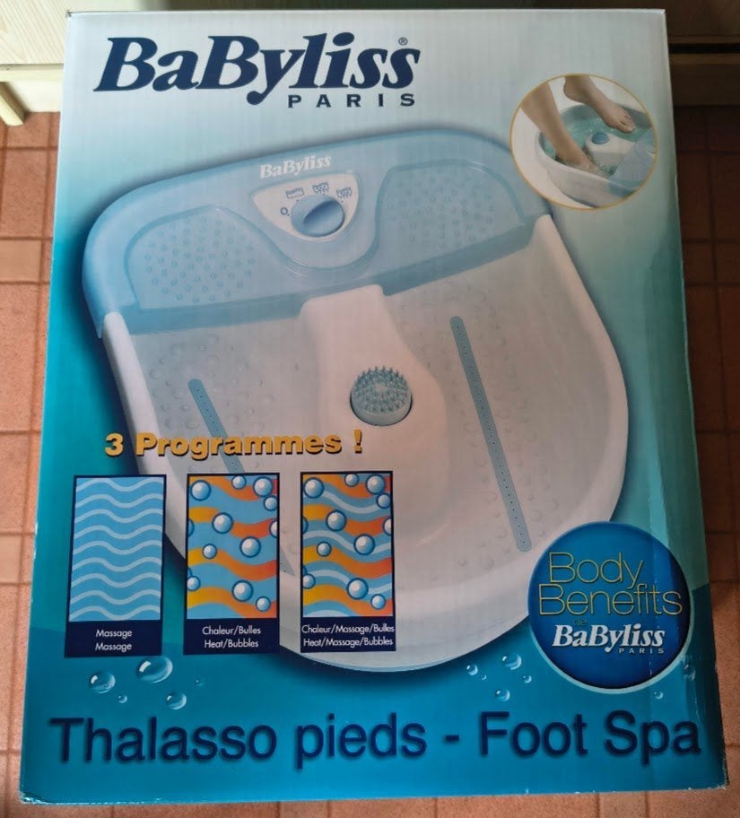 BaByliss Thalasso Pieds Foot Spa – voetenbad, Enlèvement ou Envoi, Comme neuf, Soin des mains et des pieds