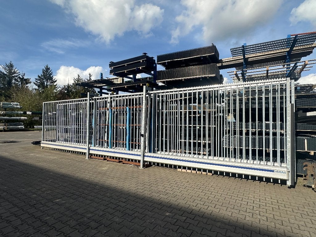 Schuifpoort vrijdragend 14m opening, Tuin en Terras, Ophalen, Gebruikt, Aluminium