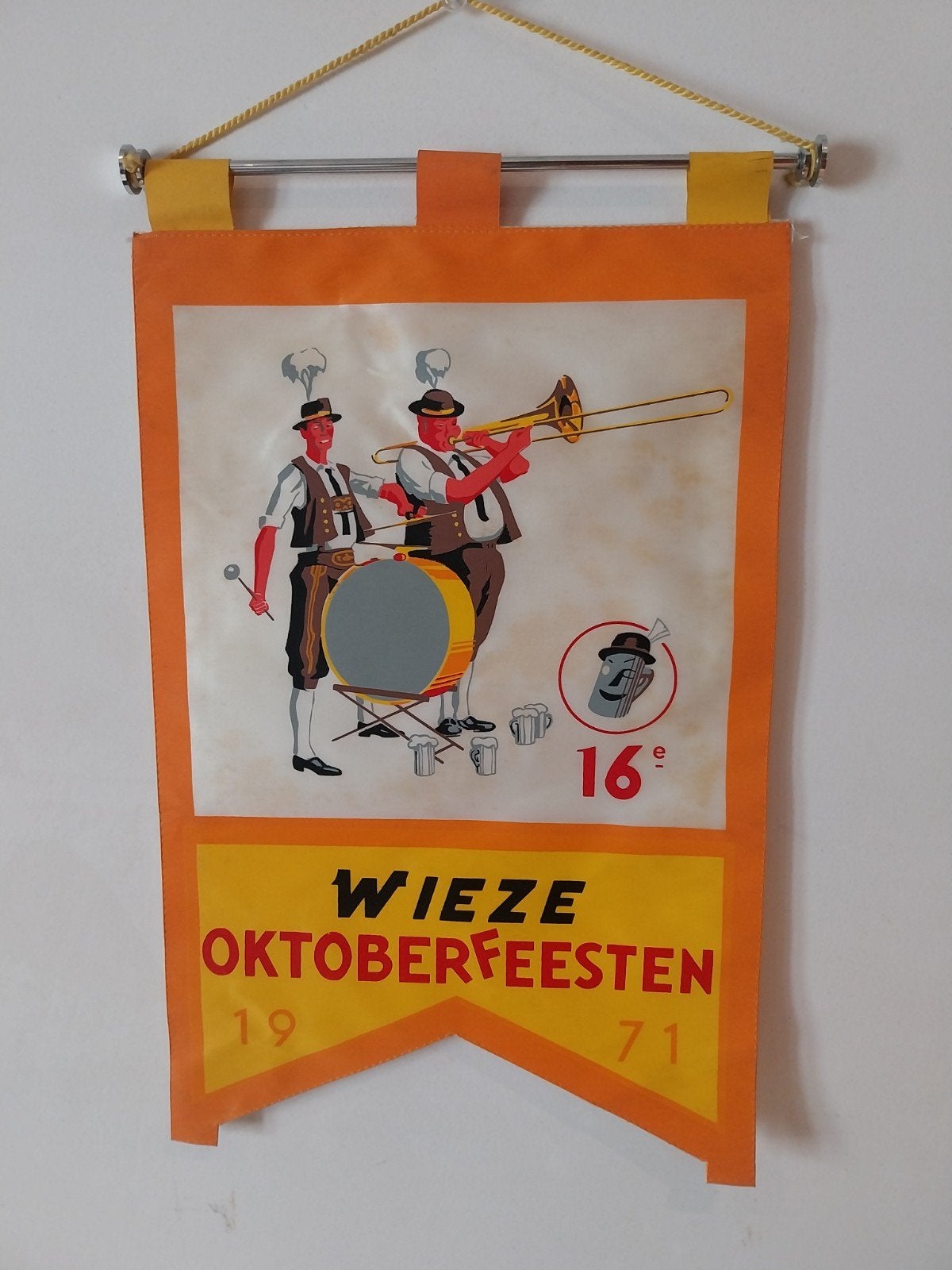 wimpel 14e editie oktoberfeesten wieze, Verzamelen, Ophalen of Verzenden