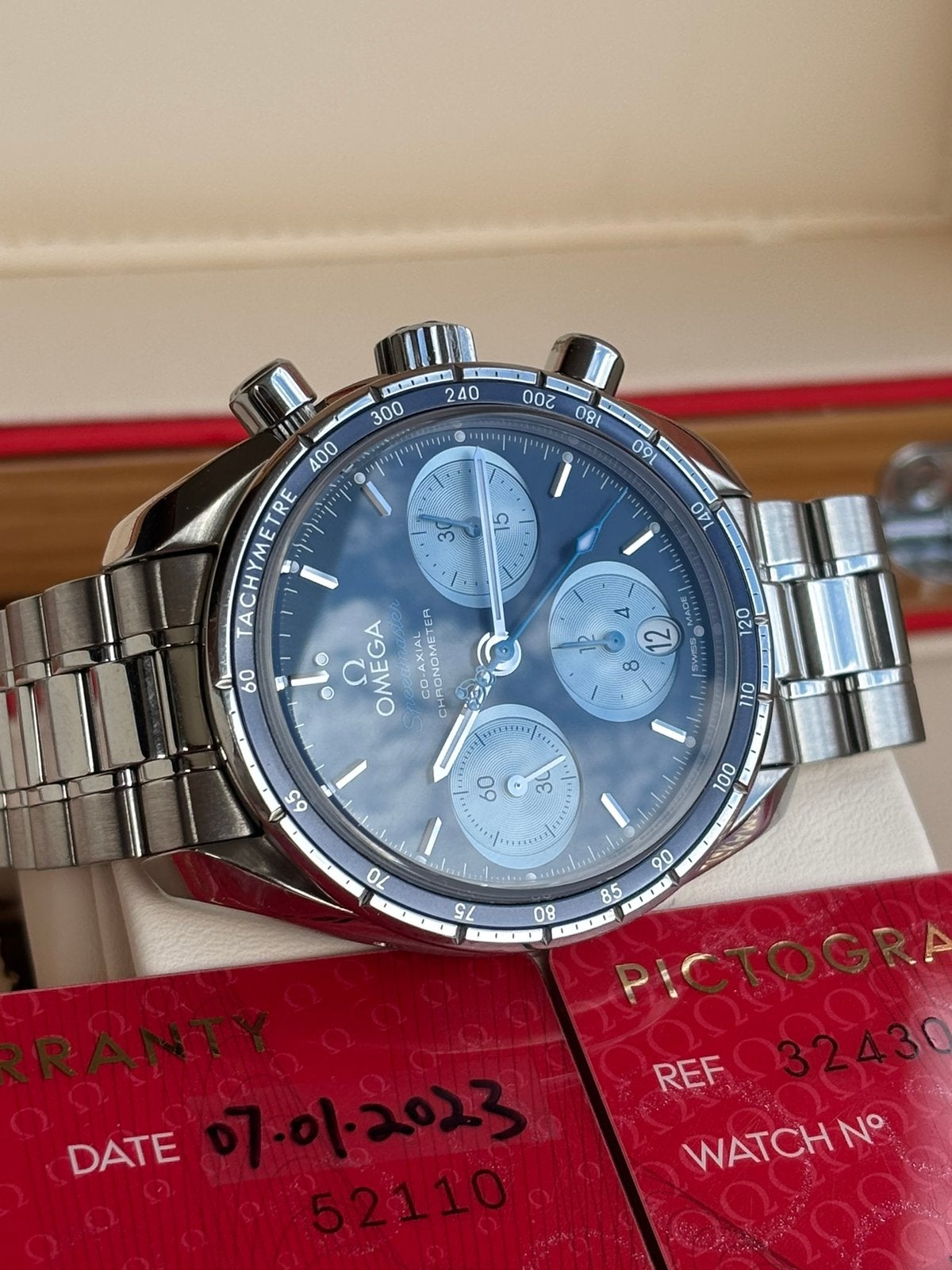Omega Speedmaster Orbis editie Full set., Handtassen en Accessoires, Ophalen of Verzenden, Zo goed als nieuw