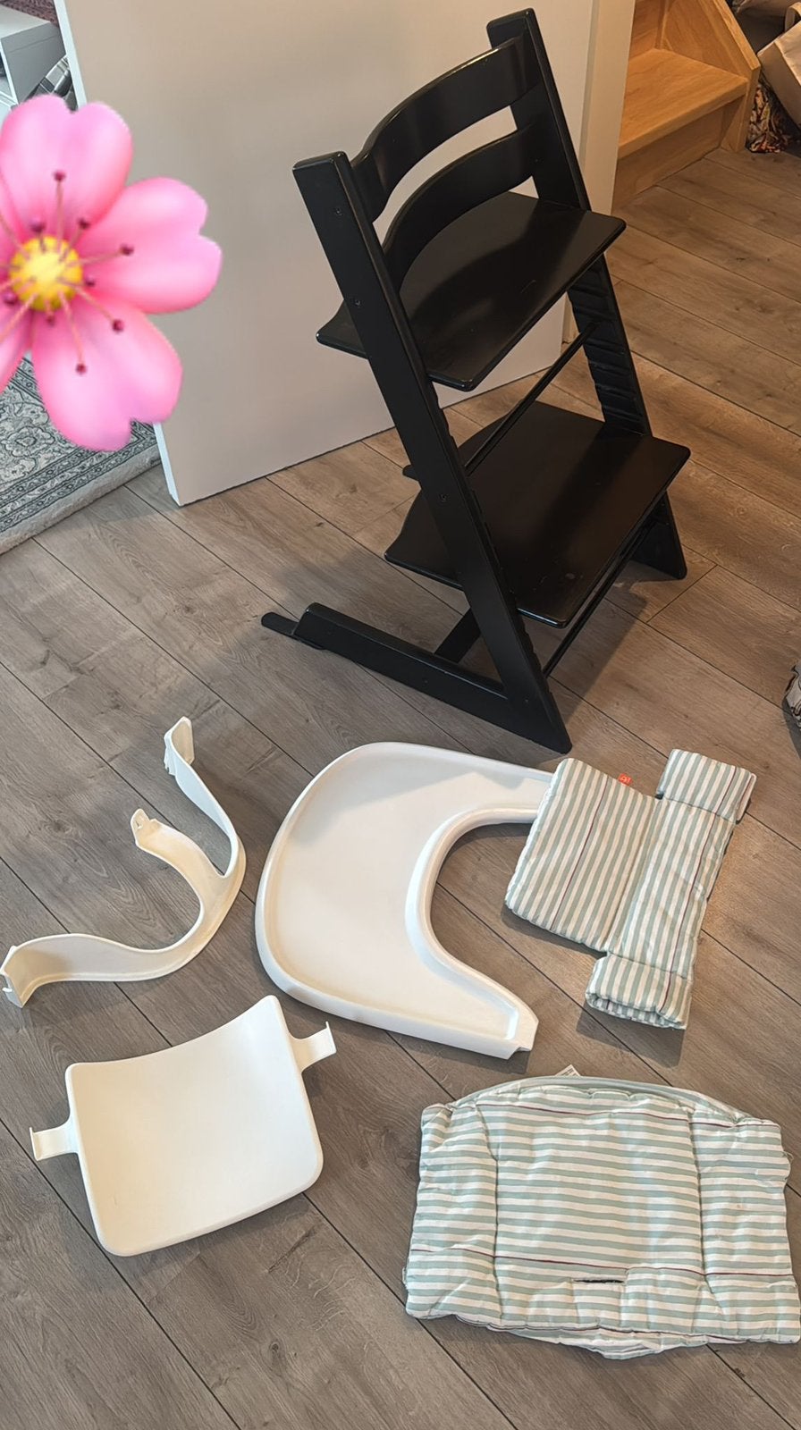Stokke tripp trapp kinderstoel met babyset, Kinderen en Baby's, Kinderstoelen, Ophalen of Verzenden, Zo goed als nieuw