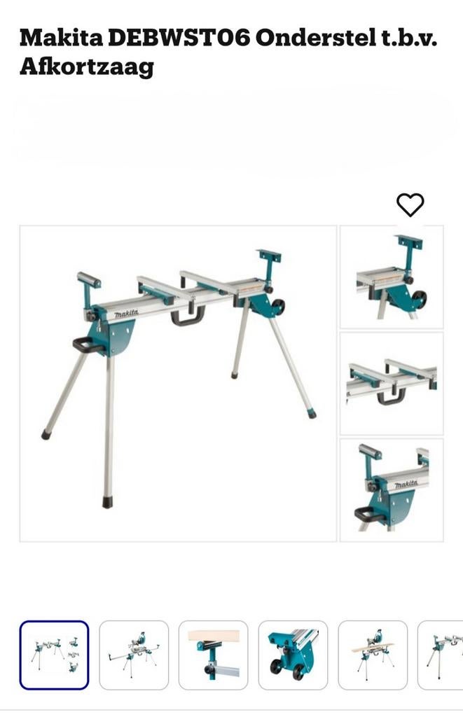 Makita onderstel voor afkortzaag nieuw, Ophalen
