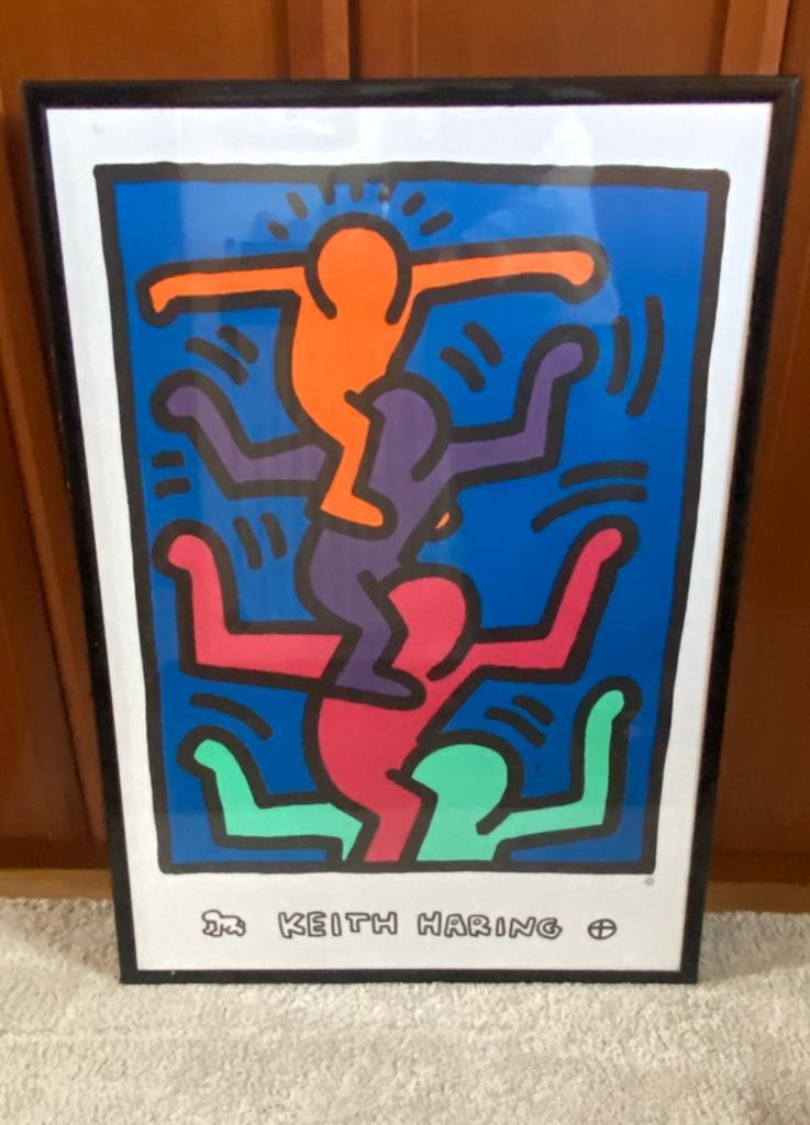 Ingelijste reproductie Keith Haring 74 cm x 104 cm, Ophalen