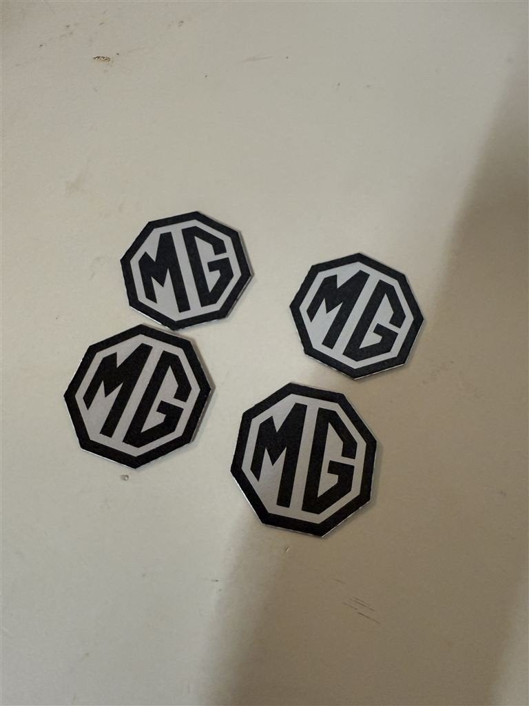 MG ZR/ZS/ZT Wielkap Logo Stickers - 45mm - Zwart & Zilver -, Enlèvement ou Envoi