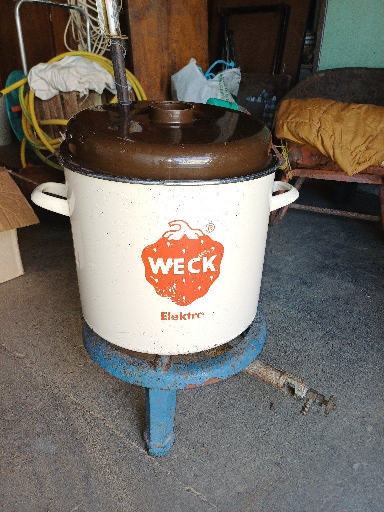 Weckpot met gasonderstel + grote ketel, Maison & Meubles, Enlèvement, Utilisé, Autres types, Autres marques