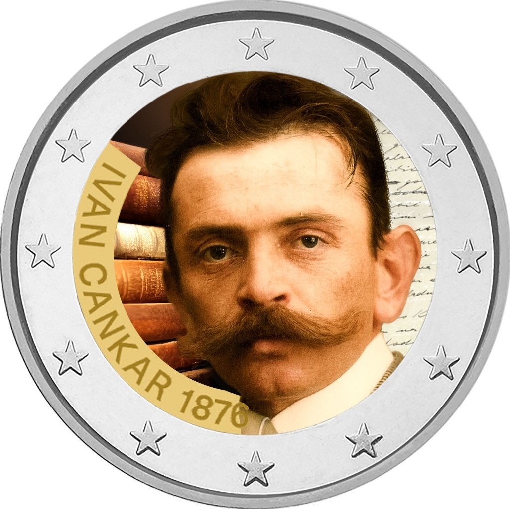 2 euro Slovenië 2026 Ivan Cankar gekleurd, Verzenden, Slovenië, 2 euro