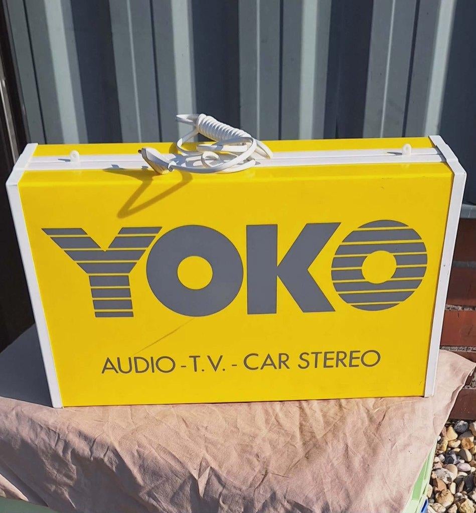 Vintage Yoko Lichtbak - Audio-T.V.-Car Stereo Reclame, Collections, Marques & Objets publicitaires, Comme neuf, Table lumineuse ou lampe (néon)