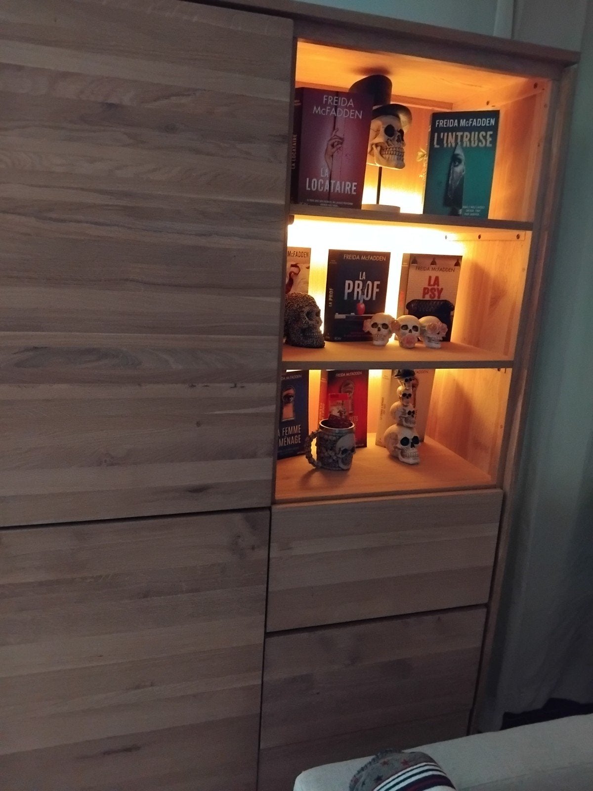 bar avec éclairage+ buffet en chêne naturel (moderne)neuf, Maison & Meubles, Enlèvement