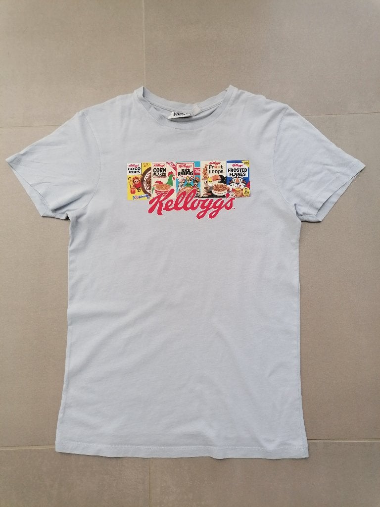 T-shirt 'Kellogs', maat S, Kleding | Heren, T-shirts, Ophalen of Verzenden, Zo goed als nieuw, Maat 46 (S) of kleiner, Blauw