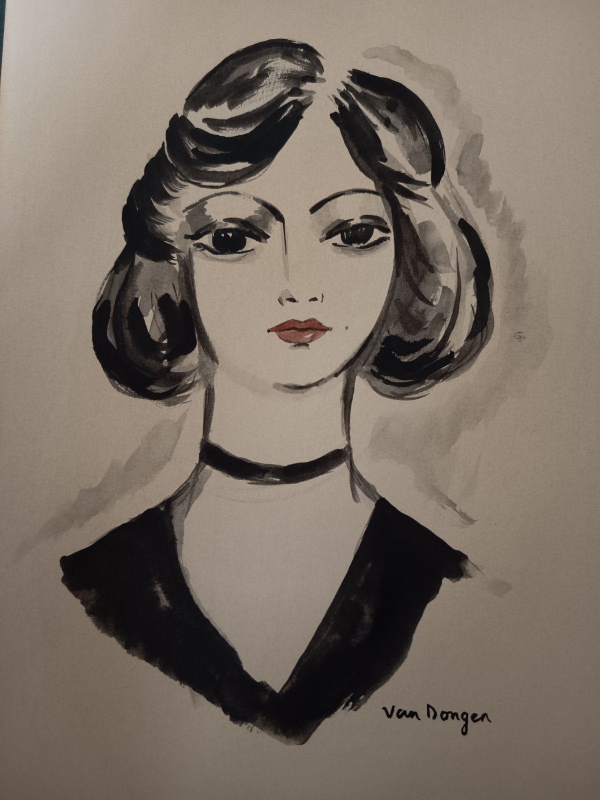Je crois qu'il s'agit d'une aquarelle - encadrée - Van Donge, Antiquités & Art, Enlèvement ou Envoi, Aquarelle