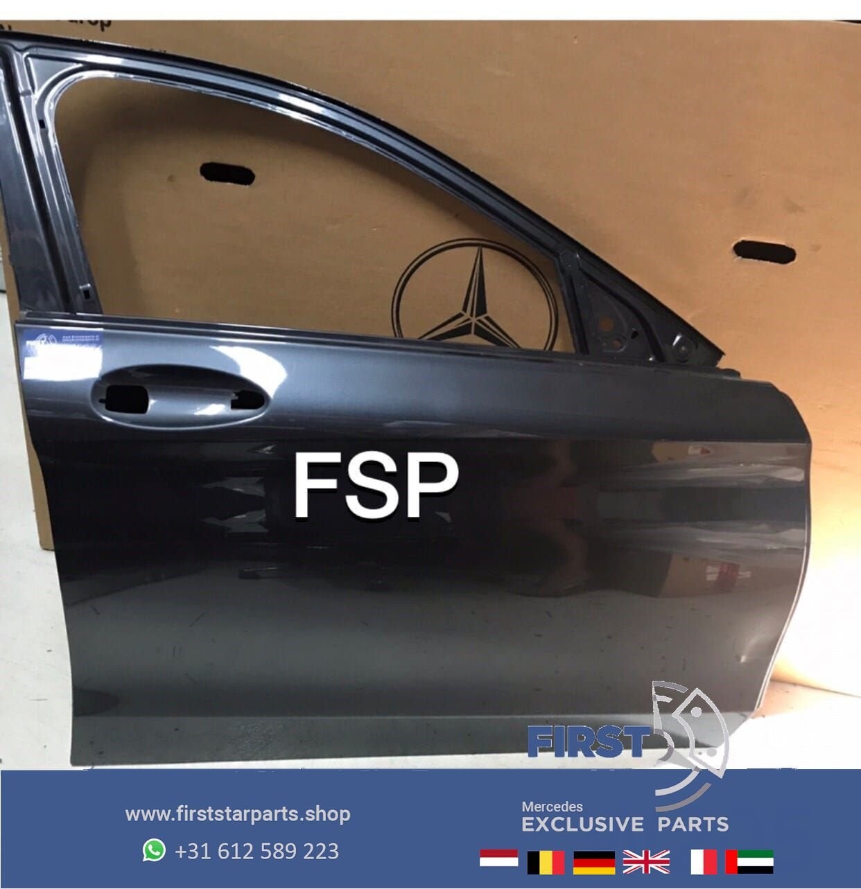 W205 S205 DEUR RECHTS VOOR GRIJS Mercedes C Klasse PORTIER 2, Gebruikt, -, Deur, Ophalen of Verzenden