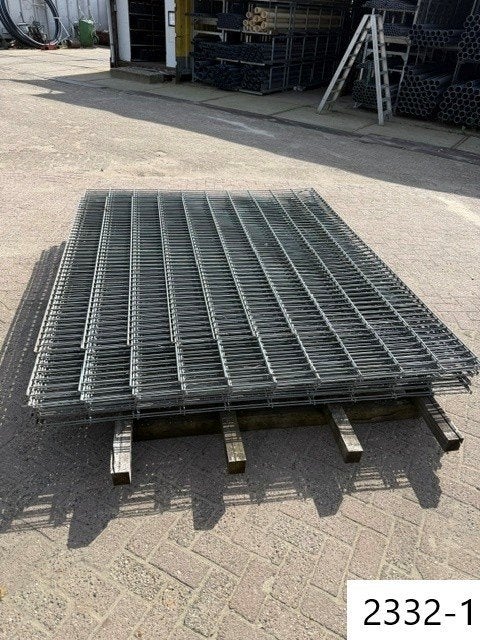 2332. Hekwerk / Dubbelstaafmatten / Gegalvaniseerd / Zwart, Tuin en Terras, Ophalen, Gebruikt, Dubbelstaafmat hekwerk