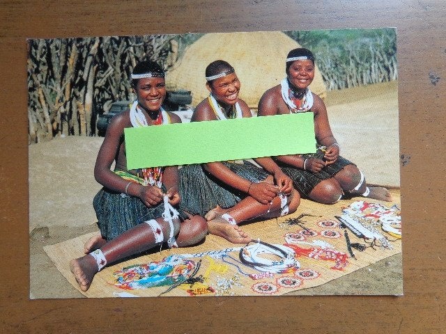 Postkaart Naakt - Zululand, language of beads, Verzenden, Ongelopen, Overige thema's