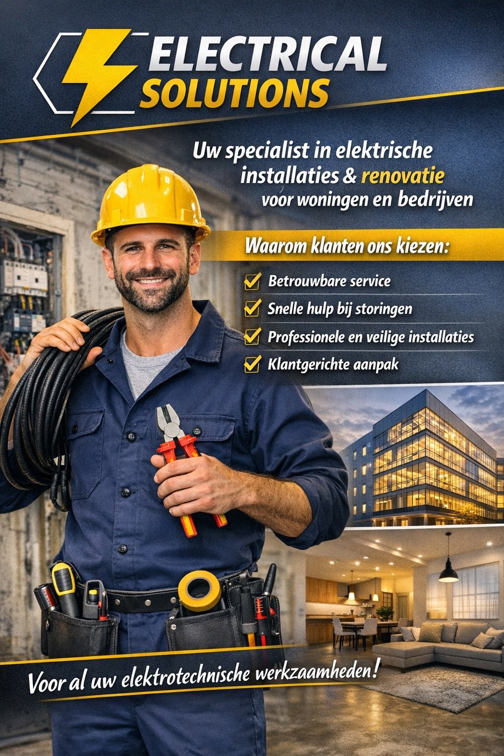 Elektricien regio dendermonde en oost-vlaanderen, Doe-het-zelf en Bouw, Ophalen, Nieuw
