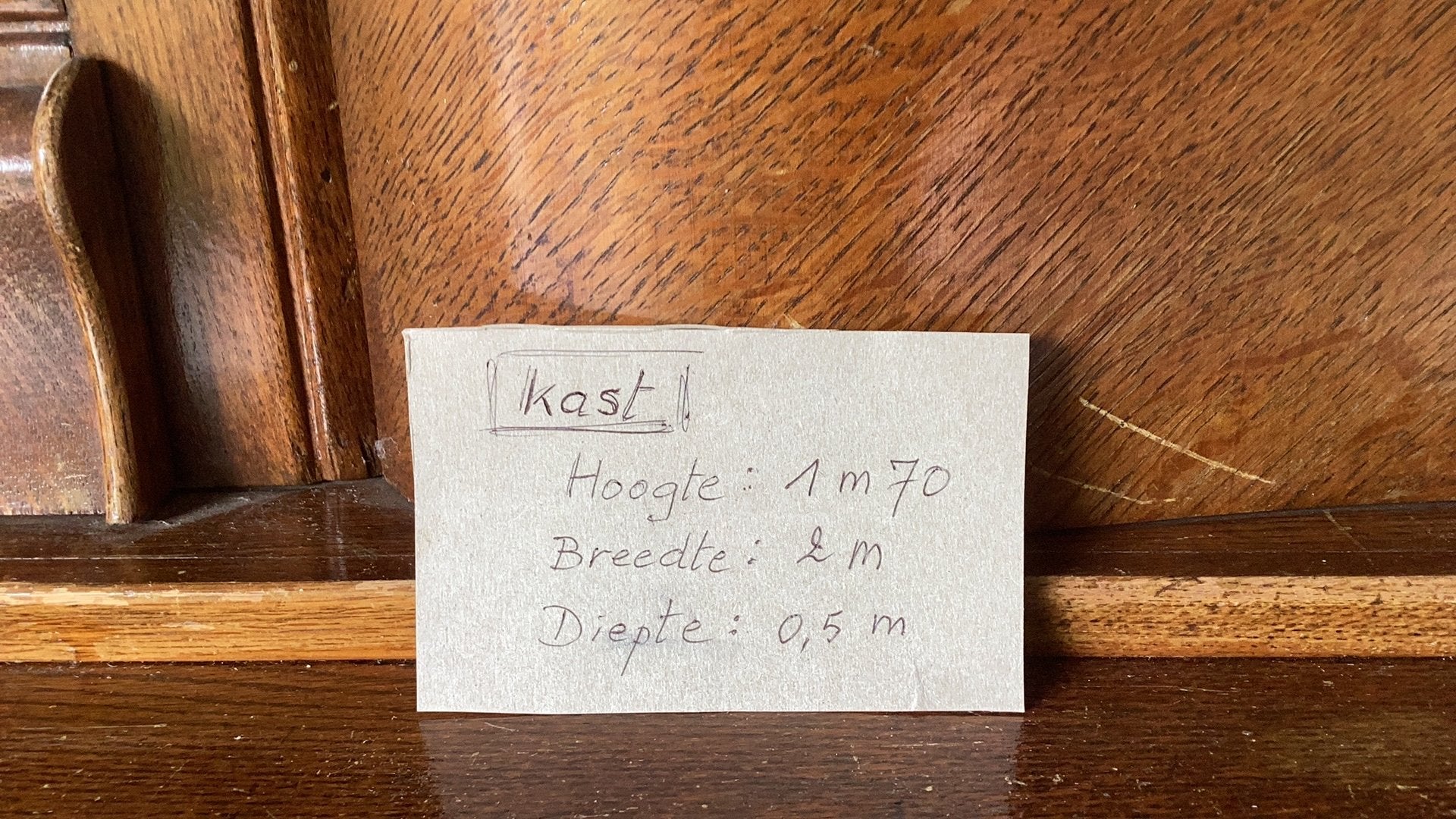 Kast met rijk verleden, Ophalen