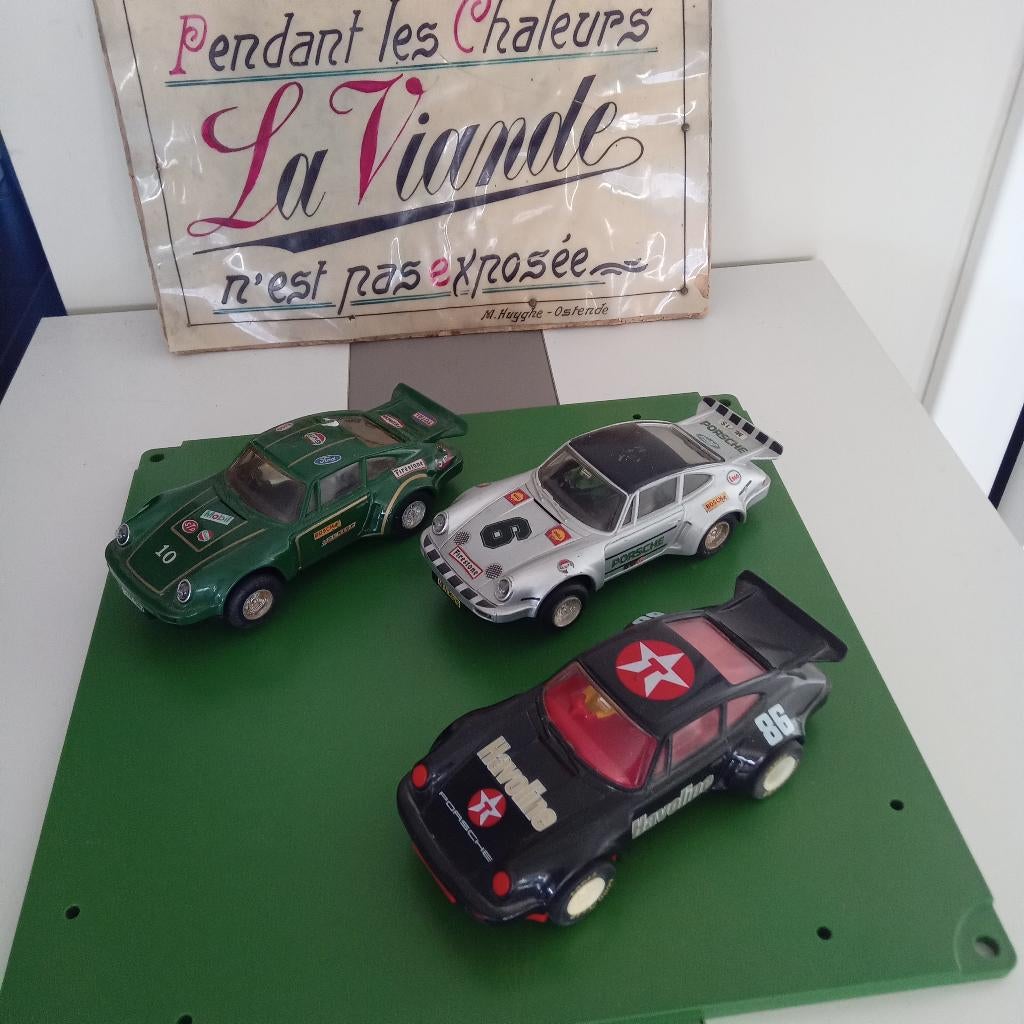SLOTCARS SCALEXTRIC 3 X PORSCHE TURBO, Hobby & Loisirs créatifs, Envoi