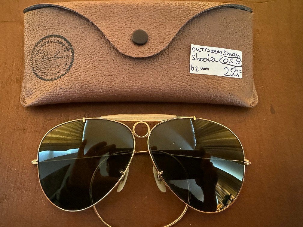 Vintage B&L Ray-ban zonnebril Outdoorsman Shooter 62mm OS6, Handtassen en Accessoires, Zonnebrillen en Brillen | Heren, Gebruikt