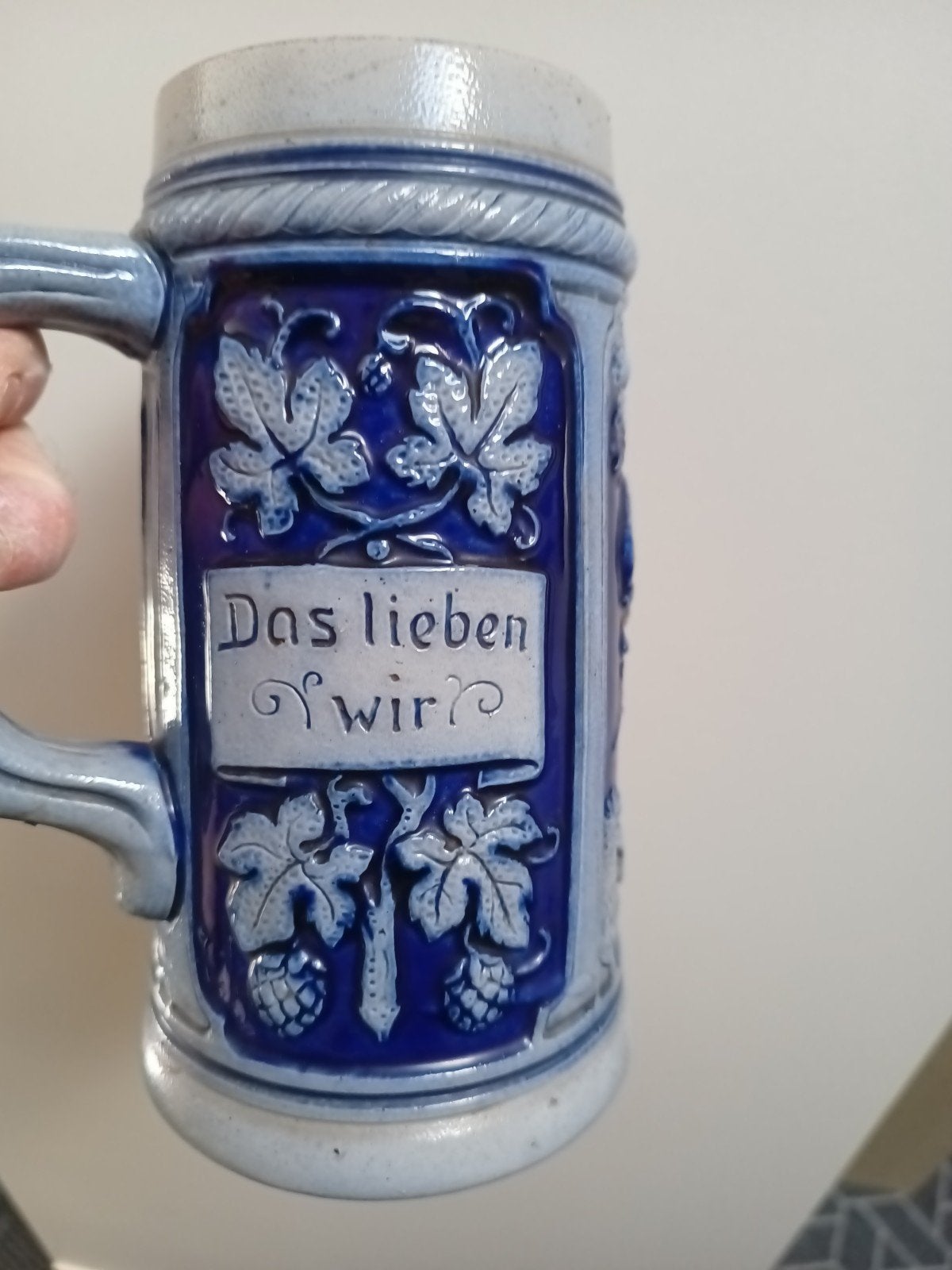 Vintage Duitse bierpul  1 liter, Antiek en Kunst, Ophalen