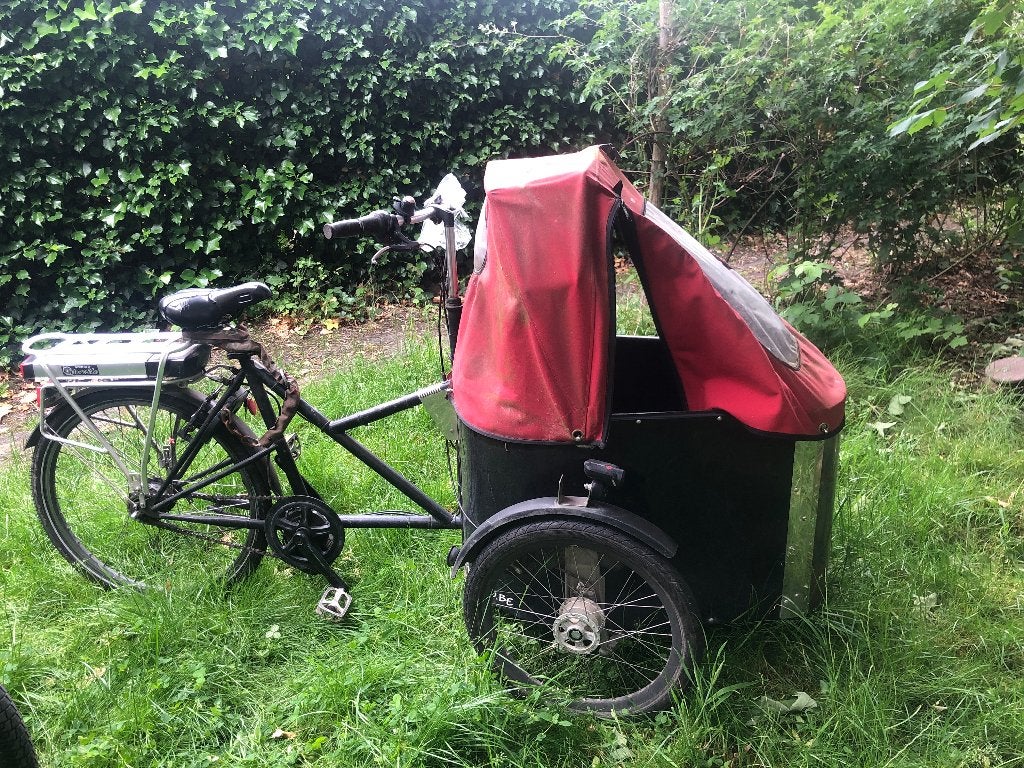 Nihola bakfiets elektrisch voor onderdelen, Fietsen en Brommers, Gebruikt, Goederen, Elektrisch, Schijfrem