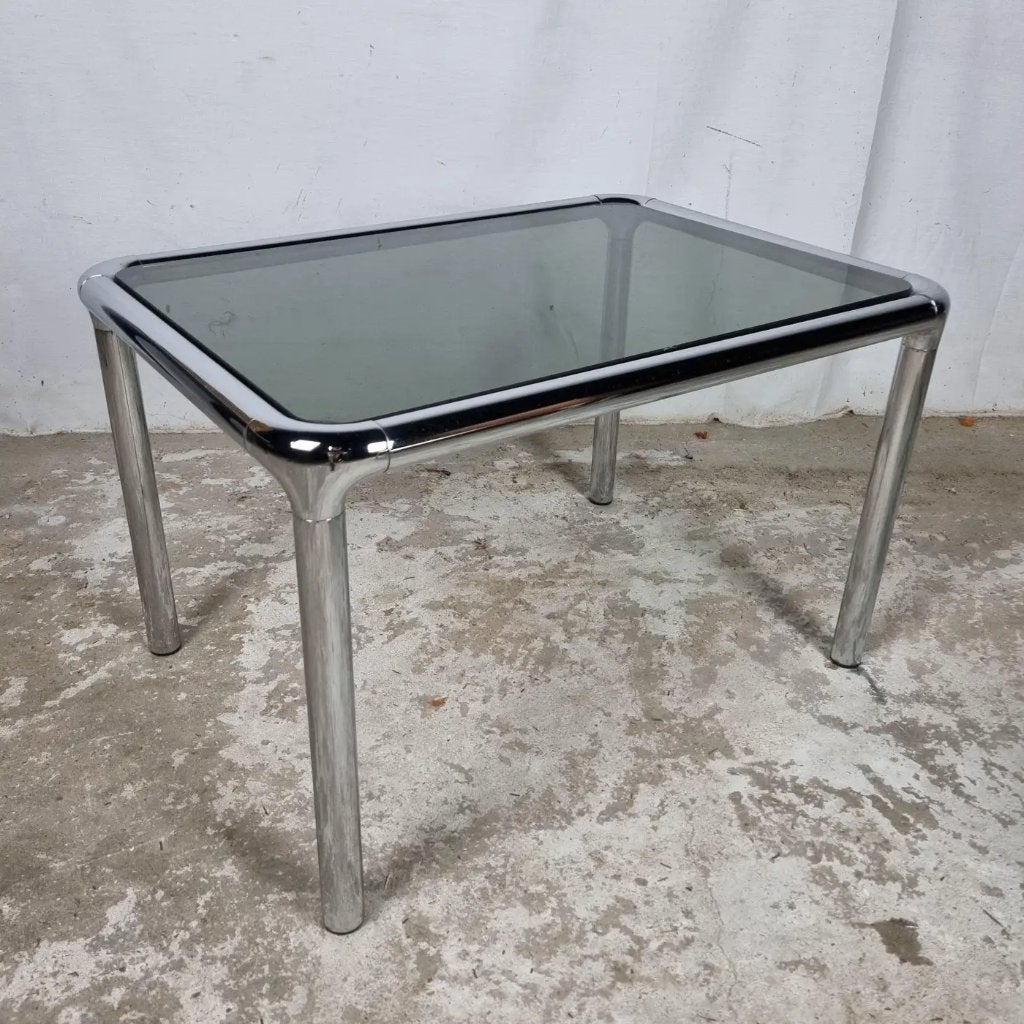 Table basse vintage - Années 60/70 (Etienne Fermigier), Verre, 50 à 100 cm, Enlèvement, Utilisé
