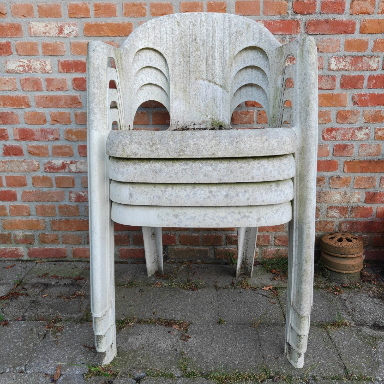 Tuinstoelen, Tuin en Terras, Ophalen, Gebruikt, Kunststof, Stapelbaar