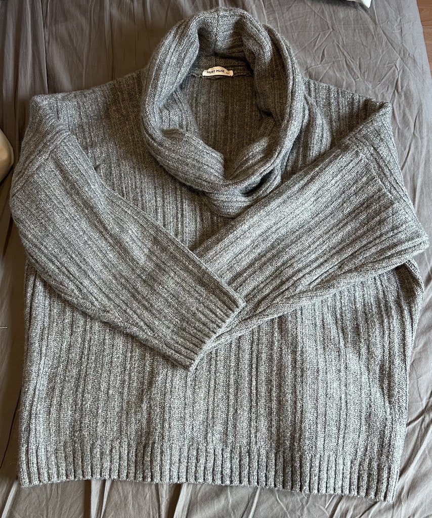 Grijze oversized coltrui van Musy Muse — nieuw 20€, Musy muse, Ophalen, Nieuw, Grijs